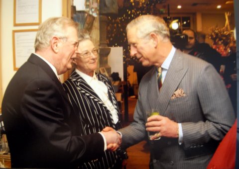 Peter and Lorna meet Prince Charles in 2012.